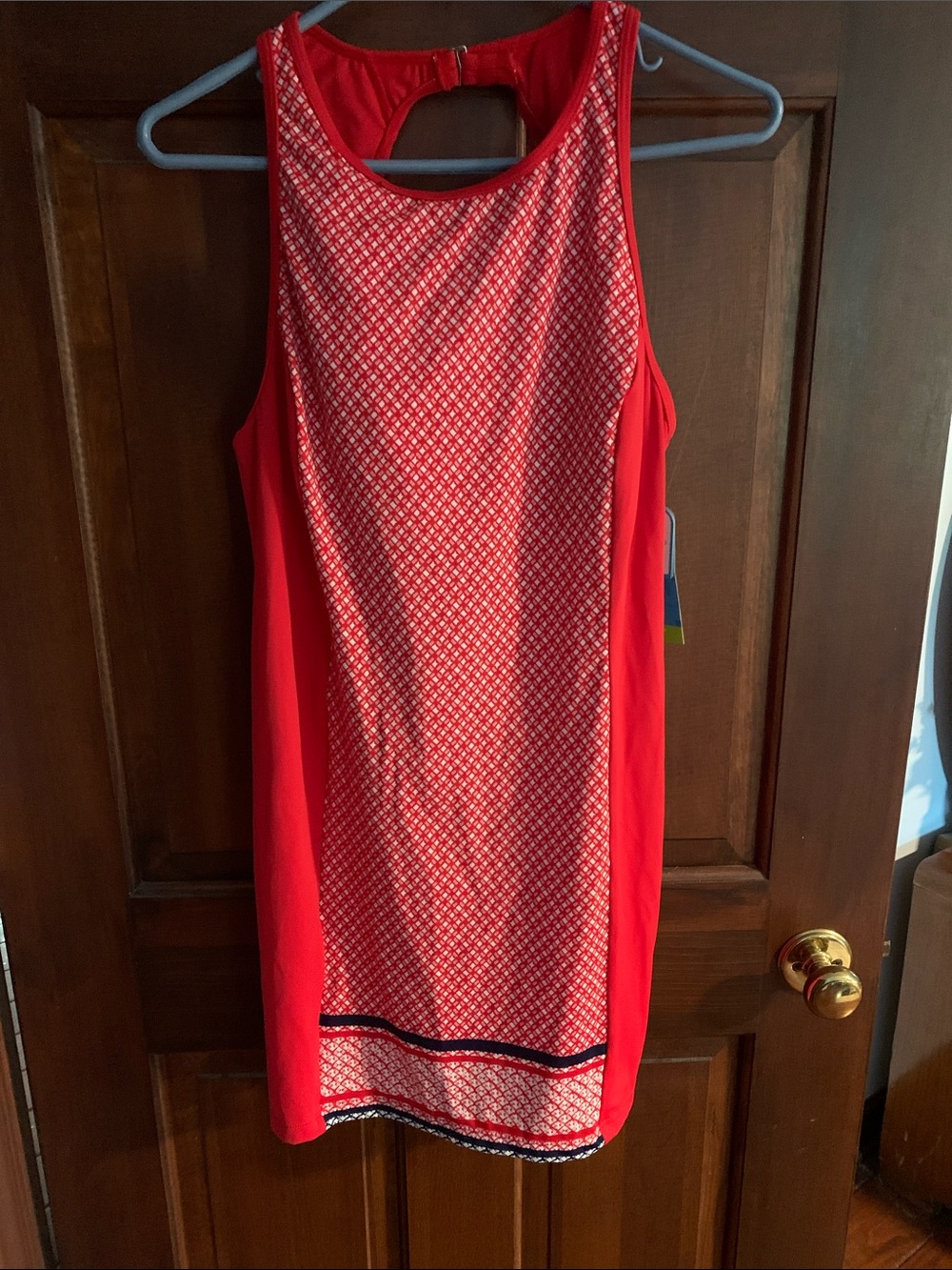 Tropical Escape Red Patterned Swim Cover-Up